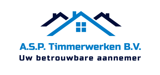 Het logo van A.S.P. Timmerwerken B.V., uw aannemer voor in Amsterdam